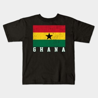 Ghana / Vintage Style Flag Design Kids T-Shirt